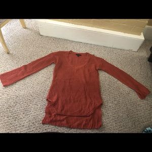 V-neck High-Low Sweater